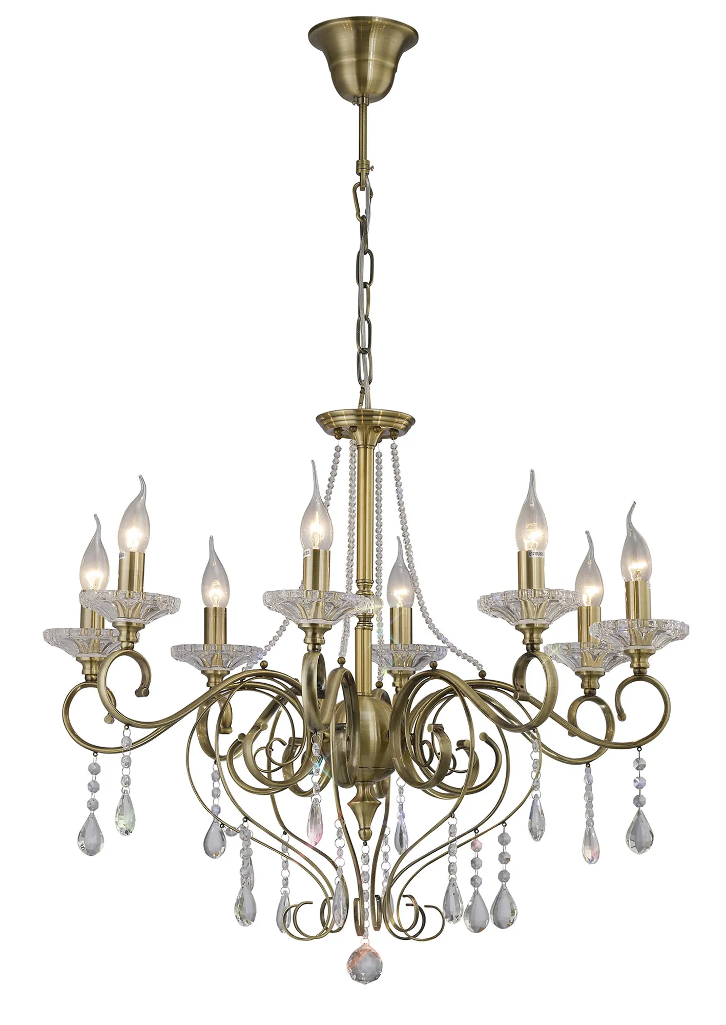 Libra Crystal Ceiling Lights Diyas Multi Arm Crystal Fittings